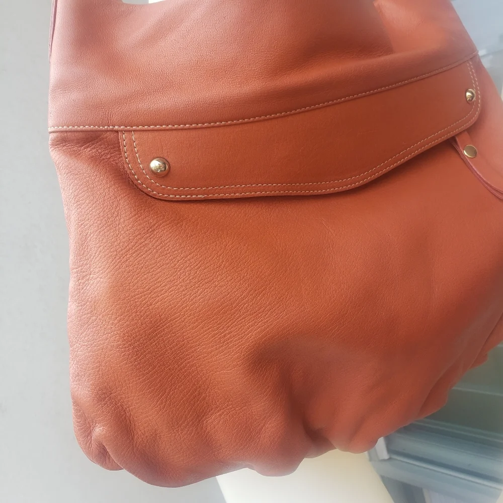 Pietro Alessandro New York Orange leather Hobo Bag